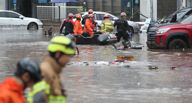 At Least 14 Dead In South Korea Floods • Channels Television