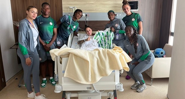 Super Falcons Visit Injured South African Forward Salgado In Hospital • Channels Television
